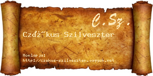 Czékus Szilveszter névjegykártya