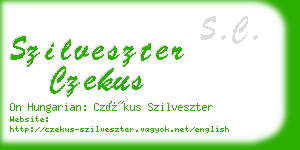 szilveszter czekus business card